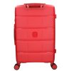 5901 piros háromrészes bőrönd szett