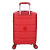5901 piros háromrészes bőrönd szett