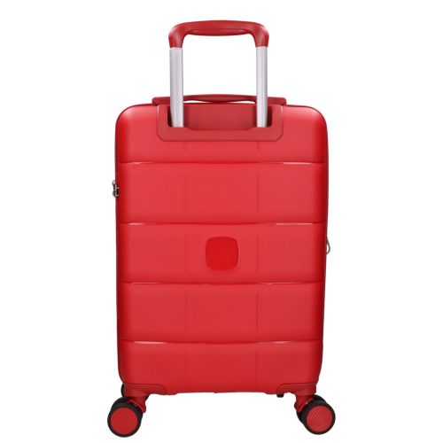 5901 piros háromrészes bőrönd szett