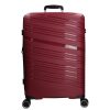 5904 bordó háromrészes bőrönd szett