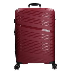 5904 bordó háromrészes bőrönd szett