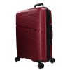 5904 bordó háromrészes bőrönd szett