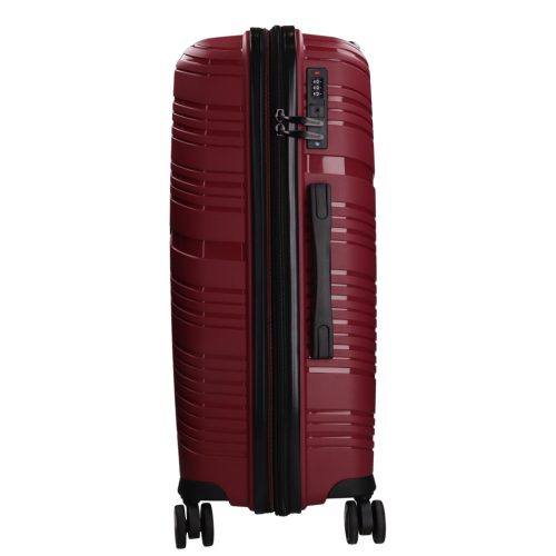 5904 bordó háromrészes bőrönd szett