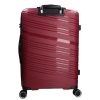5904 bordó háromrészes bőrönd szett