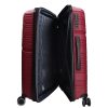 5904 bordó háromrészes bőrönd szett