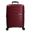 5904 bordó háromrészes bőrönd szett