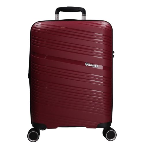 5904 bordó háromrészes bőrönd szett