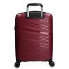 5904 bordó háromrészes bőrönd szett