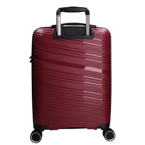 5904 bordó háromrészes bőrönd szett