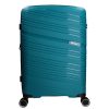 5904 türkiz háromrészes bőrönd szett