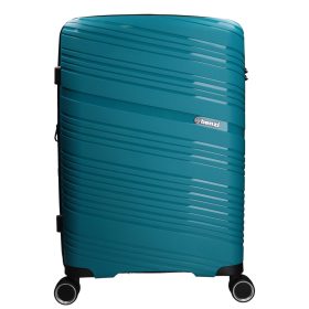 5904 türkiz háromrészes bőrönd szett