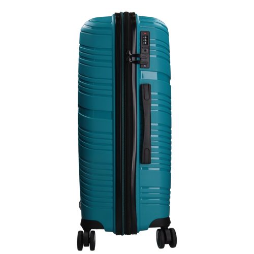 5904 türkiz háromrészes bőrönd szett