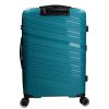 5904 türkiz háromrészes bőrönd szett