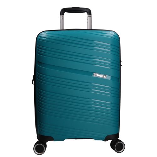 5904 türkiz háromrészes bőrönd szett