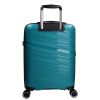 5904 türkiz háromrészes bőrönd szett
