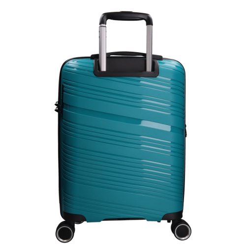 5904 türkiz háromrészes bőrönd szett