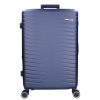 5909 kék három részes bőrönd szett