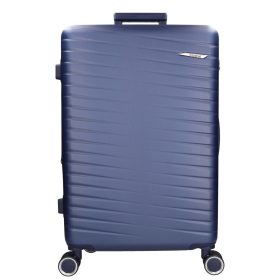 5909 kék három részes bőrönd szett