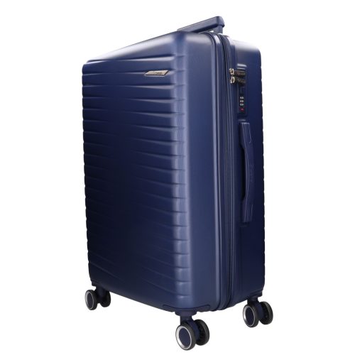 5909 kék három részes bőrönd szett