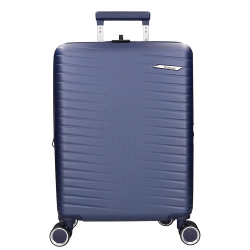 5909 kék három részes bőrönd szett