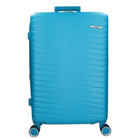 5909 petrol három részes bőrönd szett