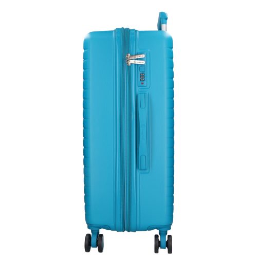 5909 petrol három részes bőrönd szett