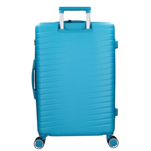 5909 petrol három részes bőrönd szett