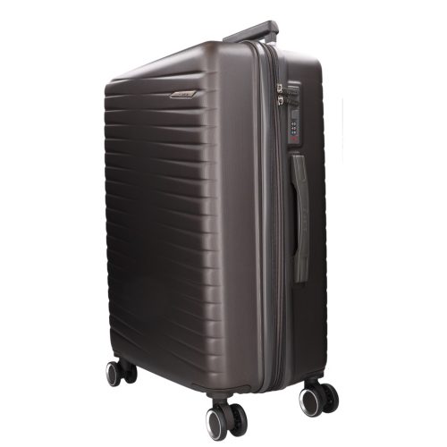 5909 barna három részes bőrönd szett