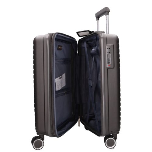 5909 barna három részes bőrönd szett