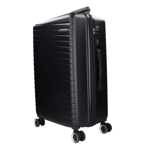 5909 fekete három részes bőrönd szett