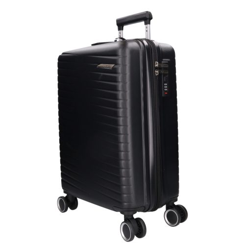 5909 fekete három részes bőrönd szett