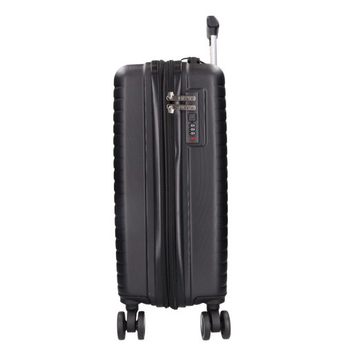 5909 fekete három részes bőrönd szett