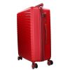 5909 piros három részes bőrönd szett