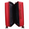 5909 piros három részes bőrönd szett