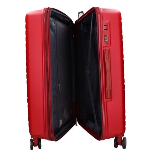 5909 piros három részes bőrönd szett