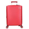 5909 piros három részes bőrönd szett