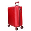 5909 piros három részes bőrönd szett