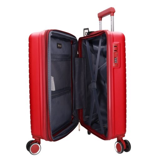 5909-50 piros S méretű bőrönd