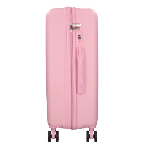 5910 rózsaszín három részes bőrönd szett