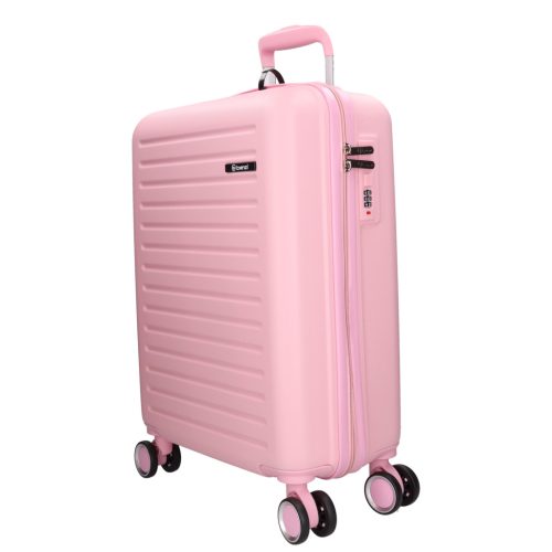 5910 rózsaszín három részes bőrönd szett