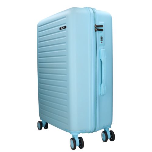 5910 világos kék három részes bőrönd szett