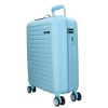5910 világos kék három részes bőrönd szett