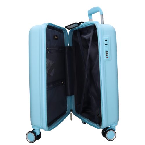 5910 világos kék három részes bőrönd szett