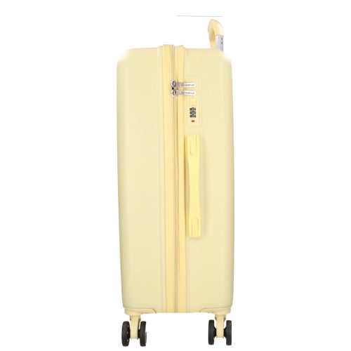 5910 sárga háromrészes bőrönd szett