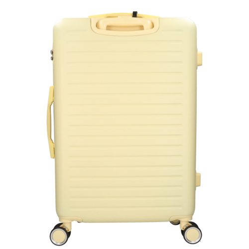 5910 sárga háromrészes bőrönd szett