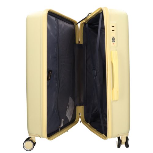 5910 sárga háromrészes bőrönd szett