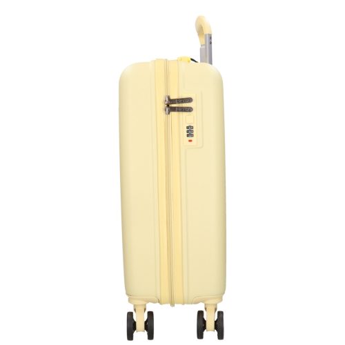 5910 sárga háromrészes bőrönd szett