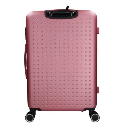 5908 rozé három részes bőrönd szett