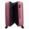 5908 rozé három részes bőrönd szett