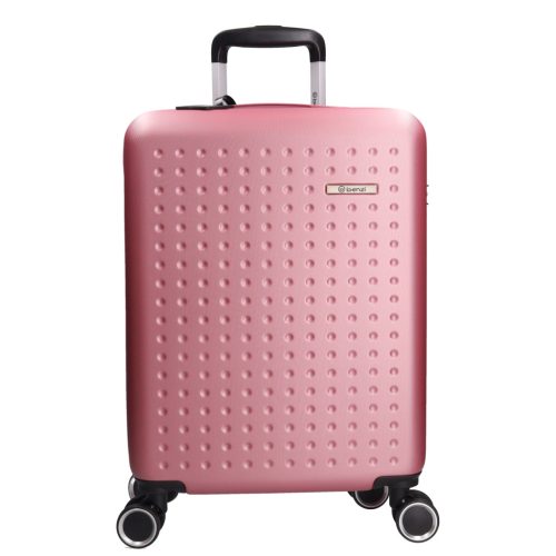 5908 rozé három részes bőrönd szett